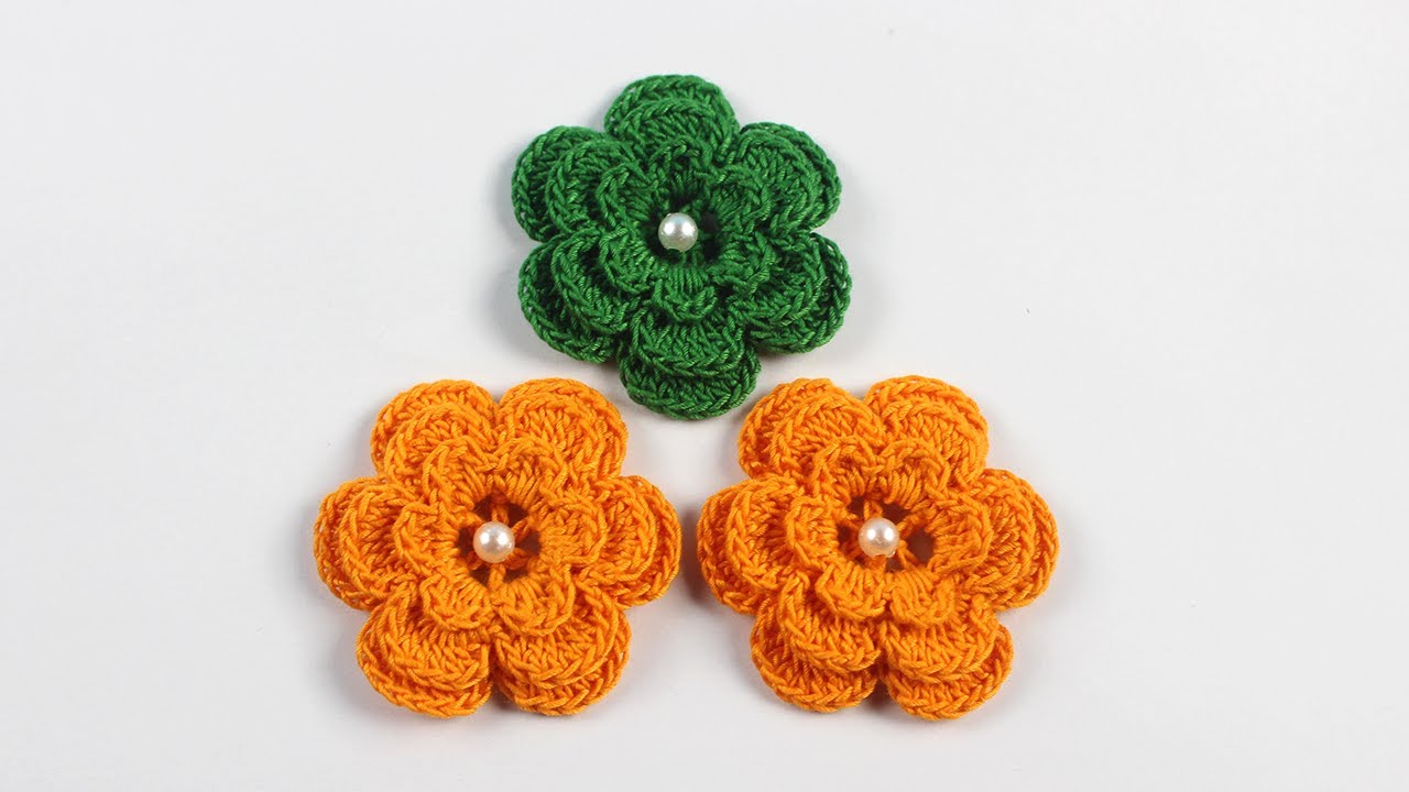 কুশিকাটার ফুল | Crochet Flowers | কুরুশের তৈরি  ফুলের টিউটোরিয়াল | Sopna's Cooks N Crafts