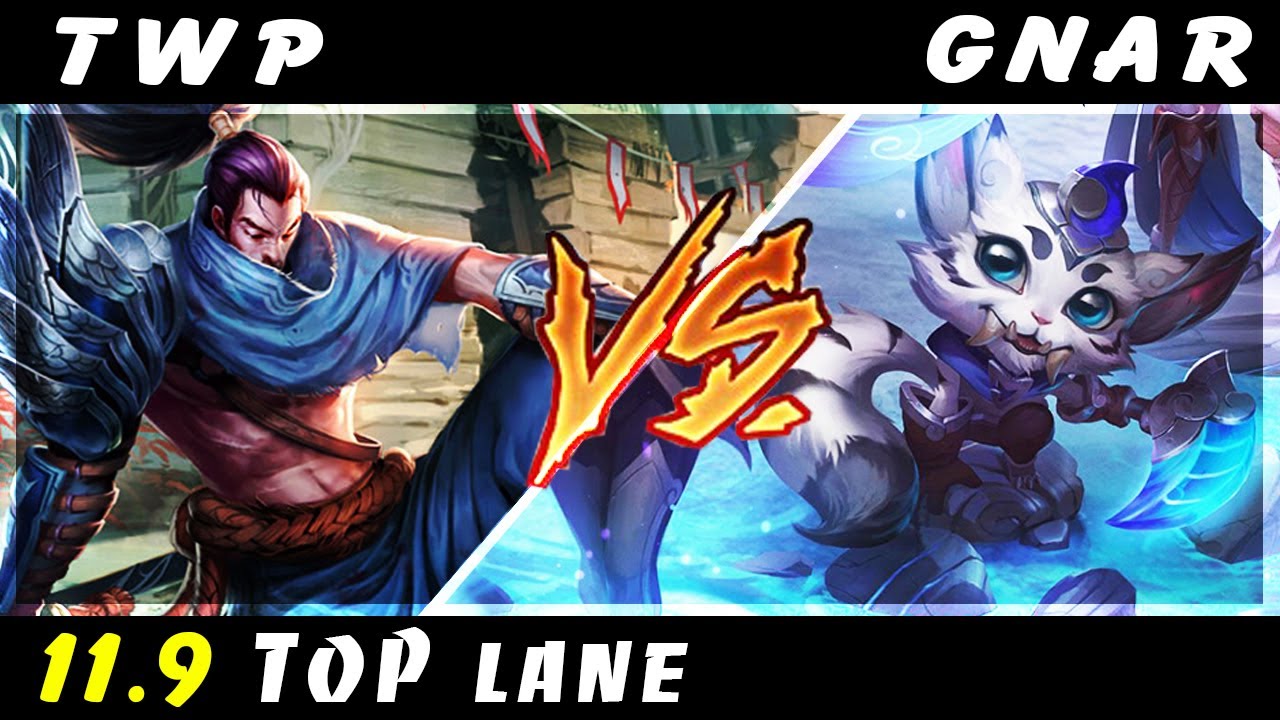 TheWanderingPro - Yasuo vs Gnar TOP Patch 11.9 - Yasuo Gameplay