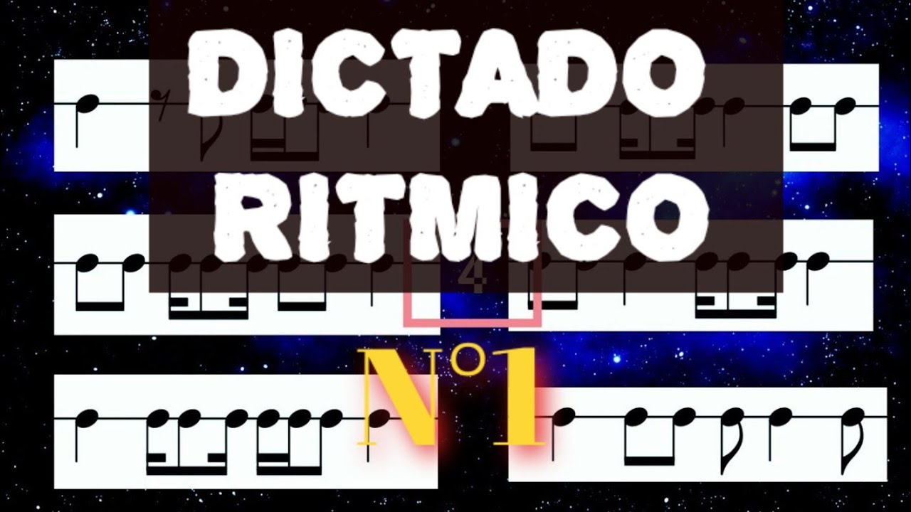 Dictado ritmico- 4/4-Dificultad media/baja N°1- Incluye SINCOPA Y CONTRATIEMPO