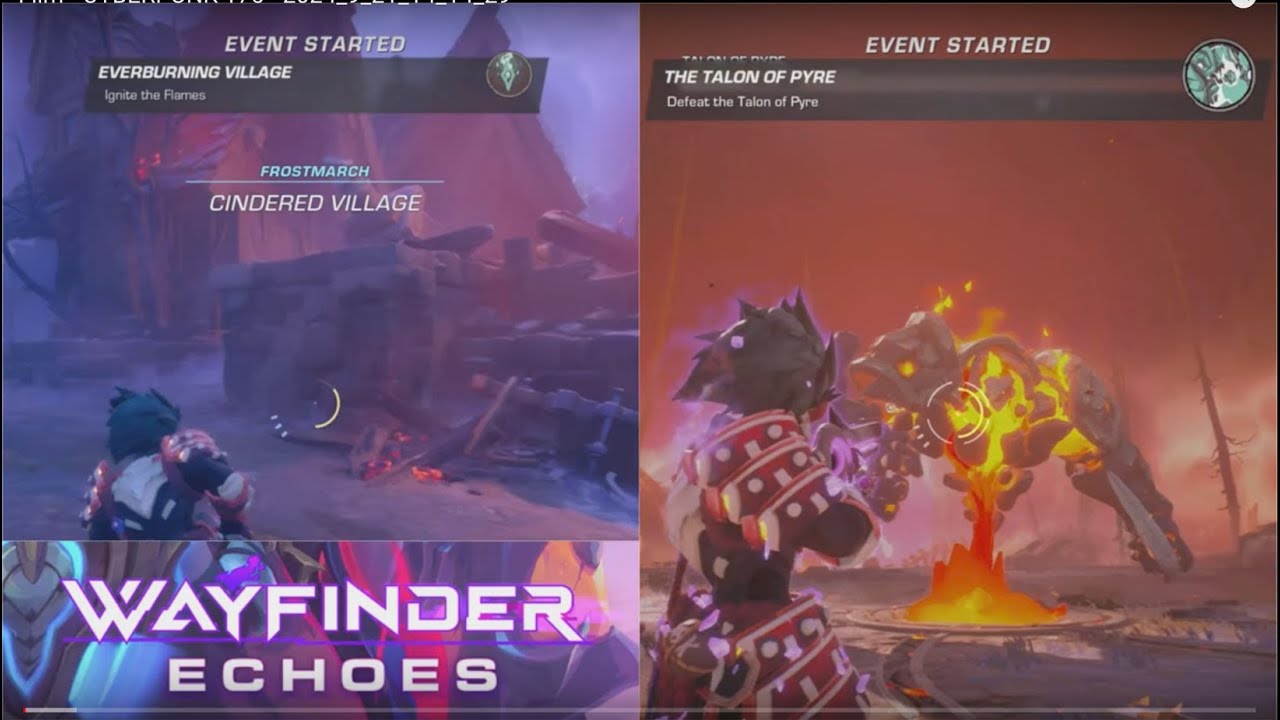 The Everburning Cindered Village Event in Frostmarch & The Talon of Pyre in Highlands in WAYFINDER