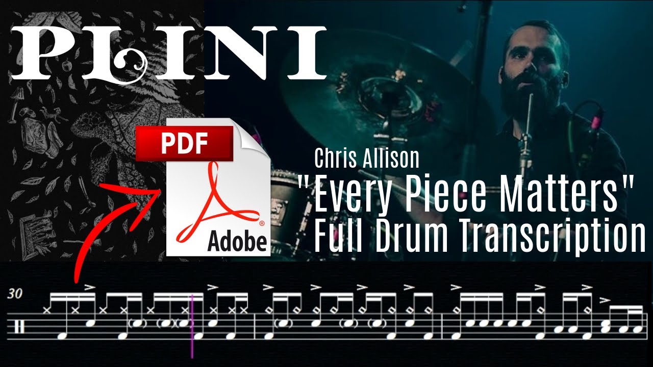 AB Drums Transcripts EP #15 - Chris Allison (Plini) - Every Piece Matters - Full Drum Transcription