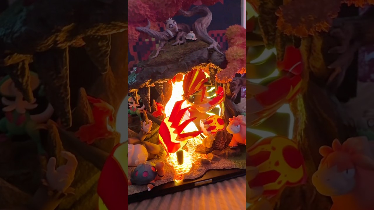This Groudon Pokemon Statue is soooo big!!! #pokemon #pokemonfigures