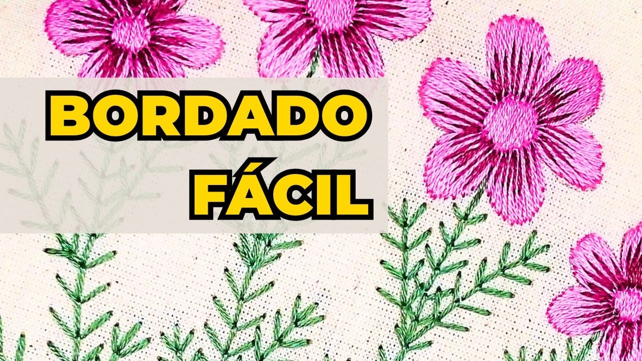 Bordado fácil para iniciantes com pontos básicos de bordado a mão 🌹