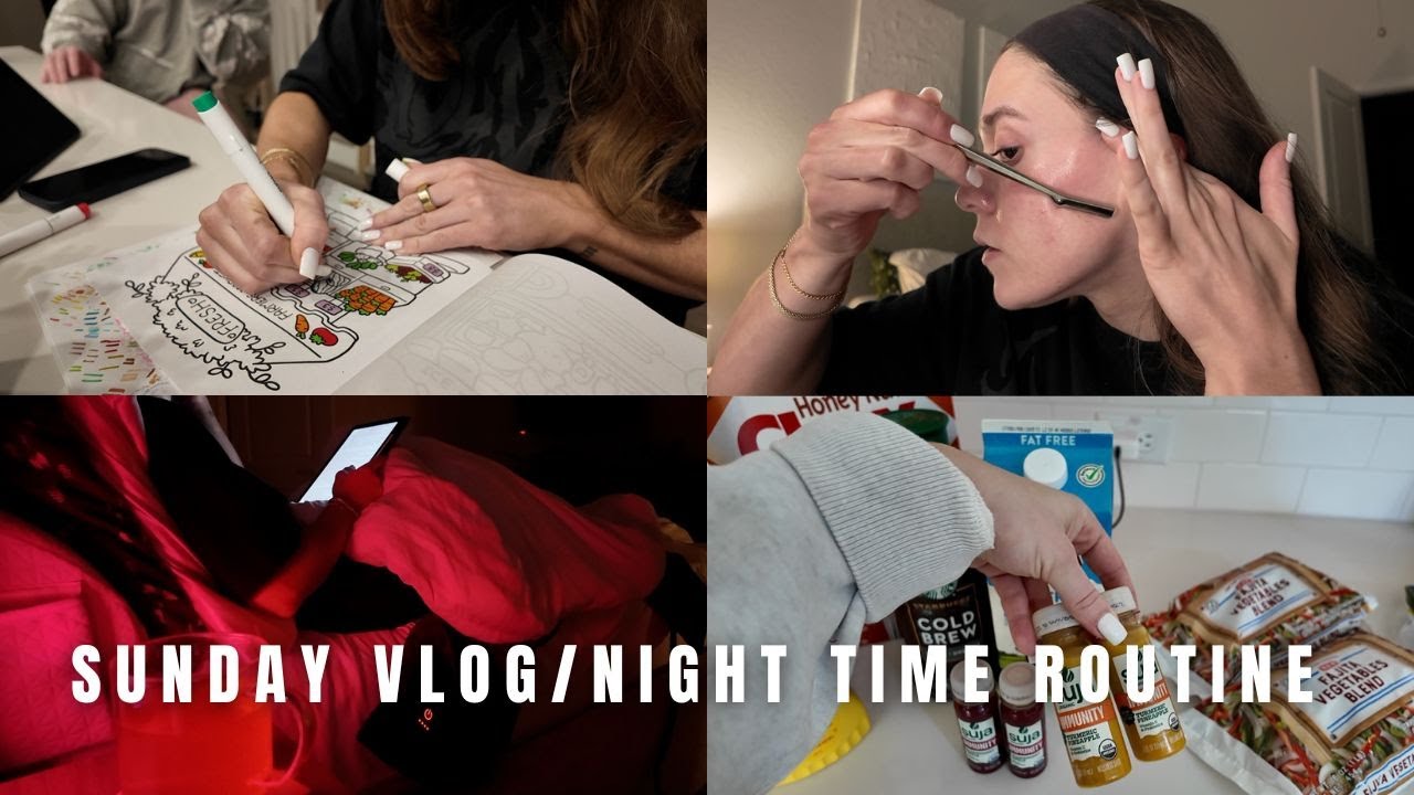 SUNDAY VLOG | run errands with me, at home self care, night time routine