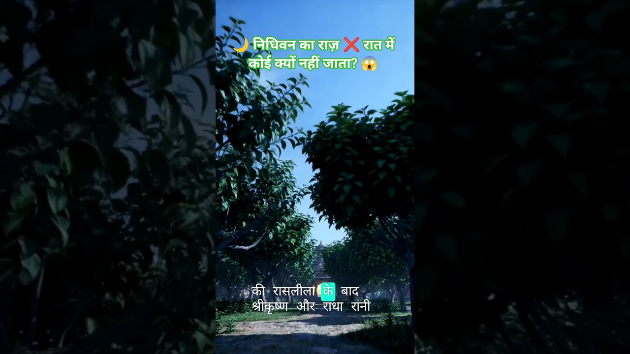 😱 निधिवन का रहस्य! क्यों बंद हो जाता है मंदिर रात में? 🌙 | Vrindavan Nidhivan Story ✨ #shorts