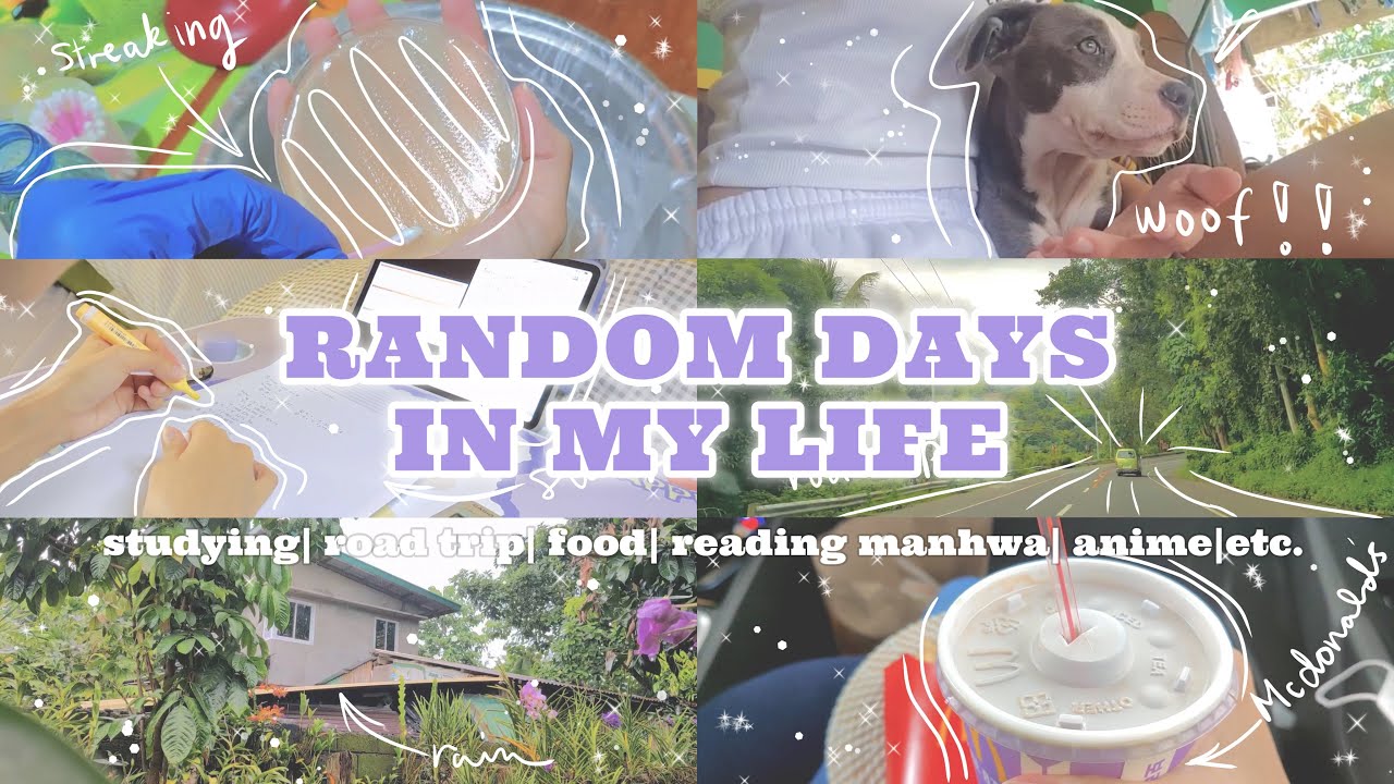 chill aesthetic 🍄 random days of my life vlog : studying | road trips + food 🍟| anime + manhwa| PH