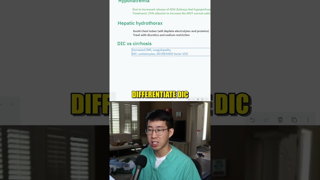 How to differentiate between DIC and cirrhosis related coagulopathy #meded #medicine