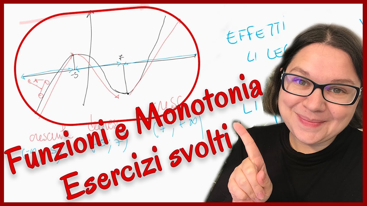 Esercizi svolti sulle funzioni Dominio Immagine Monotonia: dove sono crescenti Matematica Generale