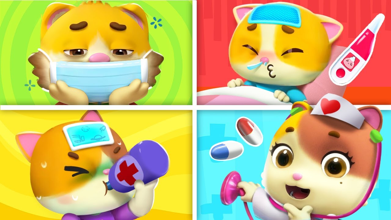 おくすりのじかん | 子供の歌メドレー | 子どもの歌 | 童謡 | ネコネコファミリー | MeowMi Family Show