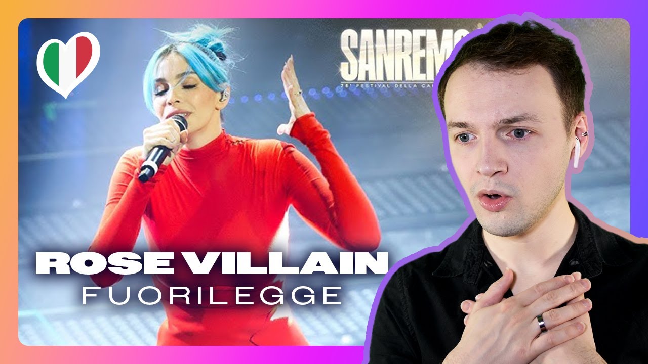 Реакция на выступление Rose Villain с Fuorilegge | Концерт в Сан-Ремо, 2025, вечер 1.