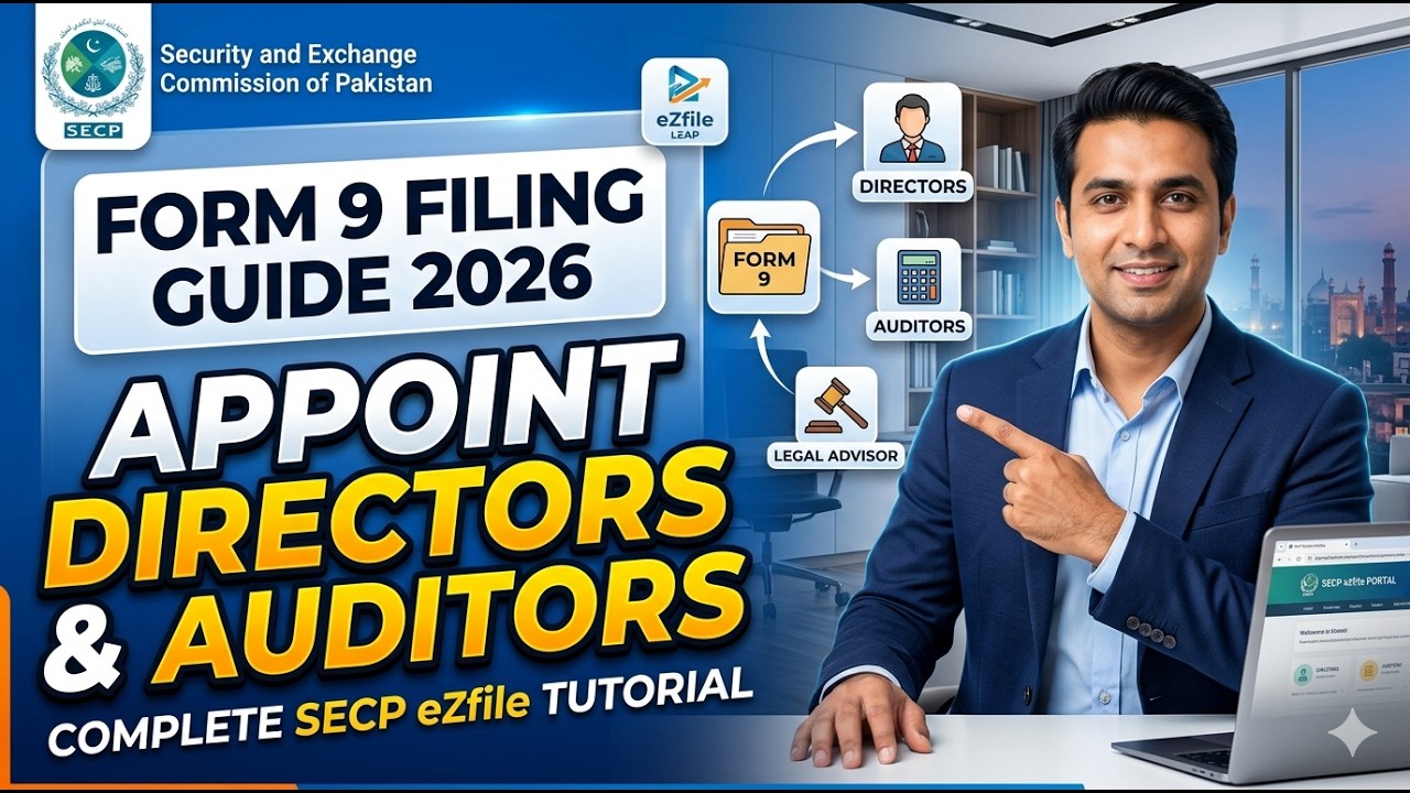 How to File form 9 in SECP eZfile How to Appoint Directors & Auditors in SECP | Complete Form 9