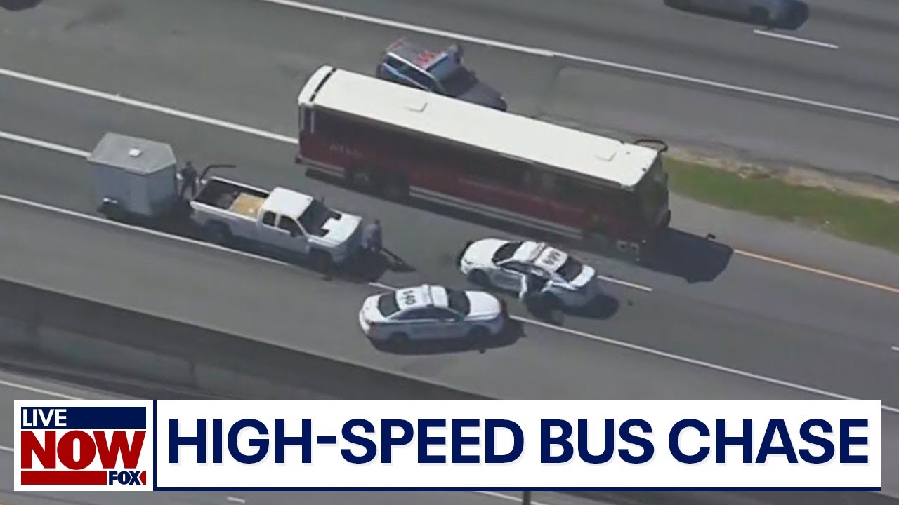 WATCH: Hijacked bus leads police on dangerous high-speed chase | LiveNOW from FOX