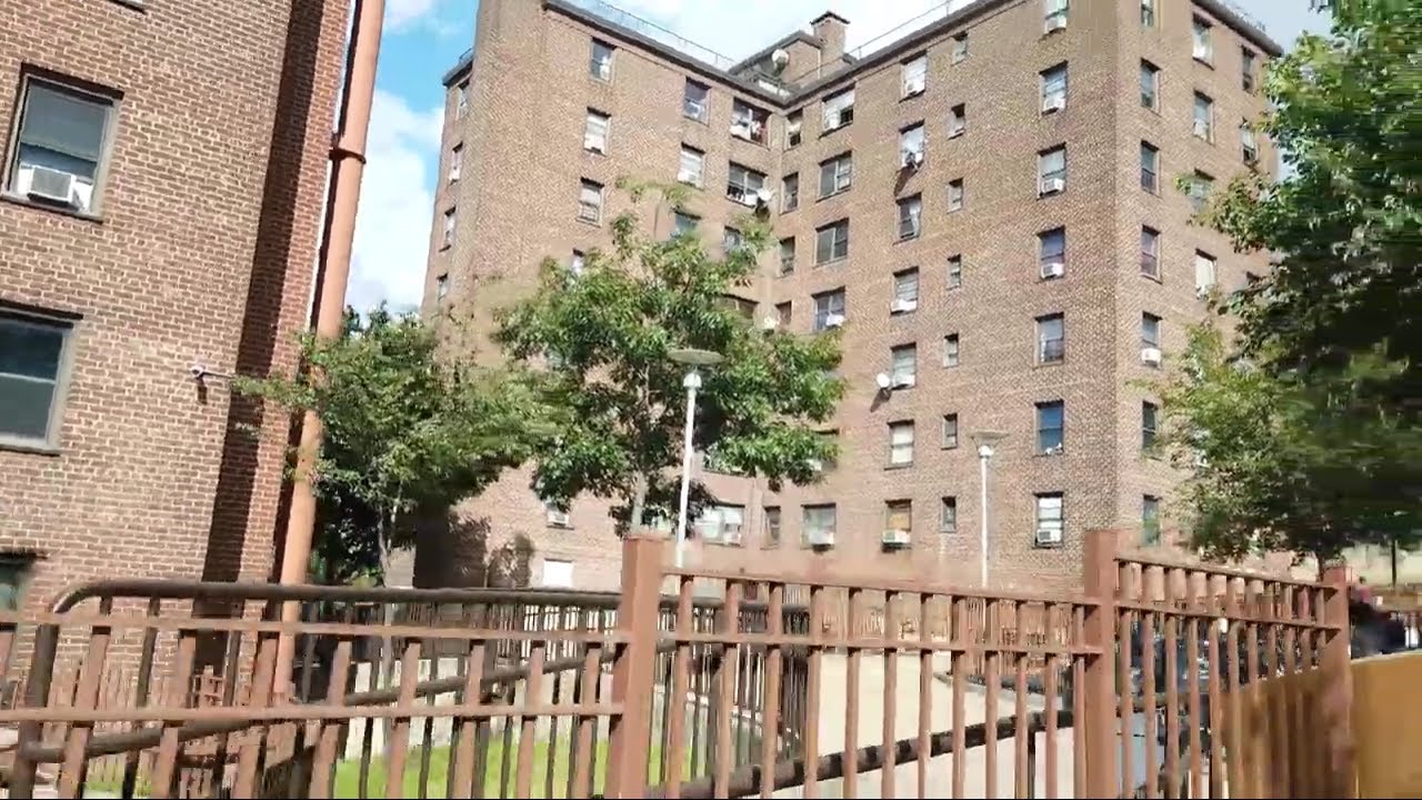 Union City, New Jersey, USA walk | Public Housing Projects | Hillside Terrace Apartments area