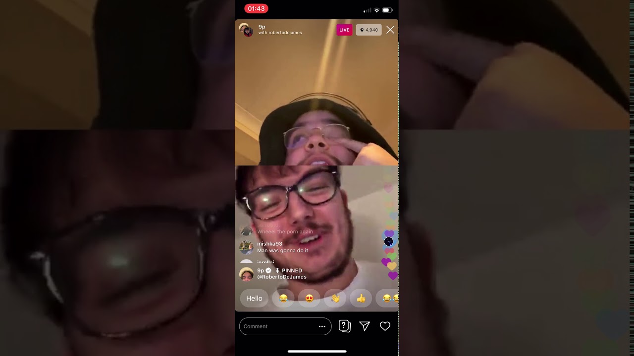Alhan @9p RobertoDeJames Instagram Live🤣