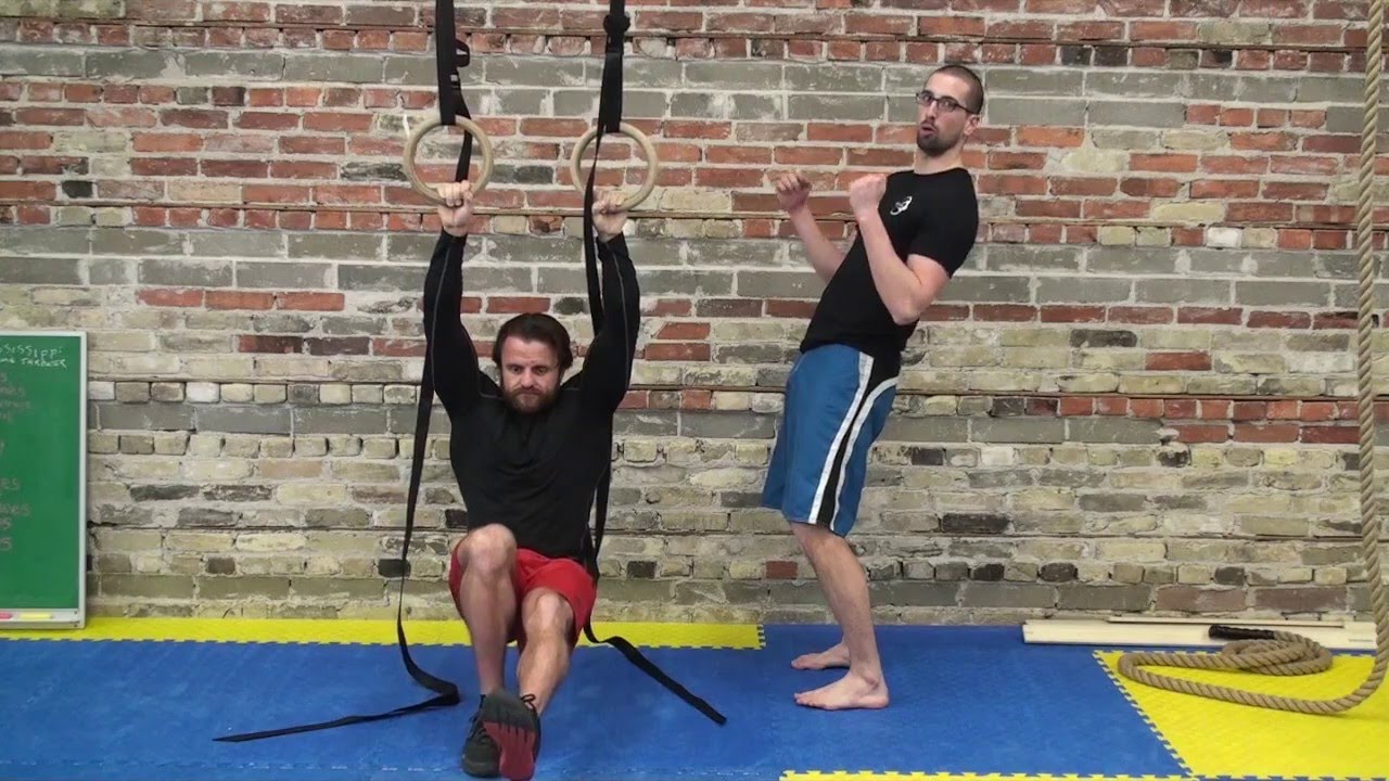 Gymnastic Rings Workout - Assisted Pullups