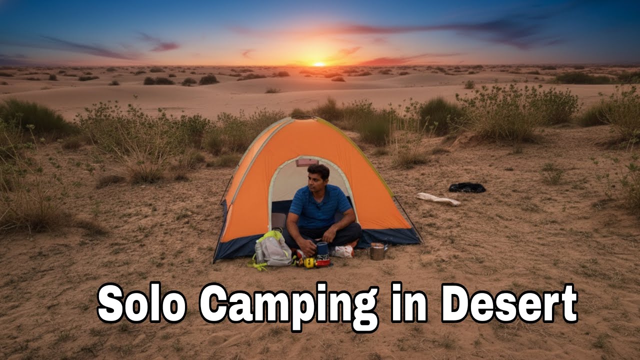 Solo Camping in the Deep Cholistan Desert | Silent Camping, Nature Sounds, Stove Cooking