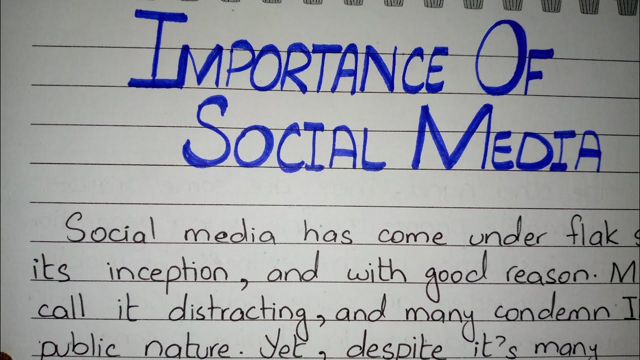 Essay on Importance of social media 200 words in English / 200 Words / Importance of social media