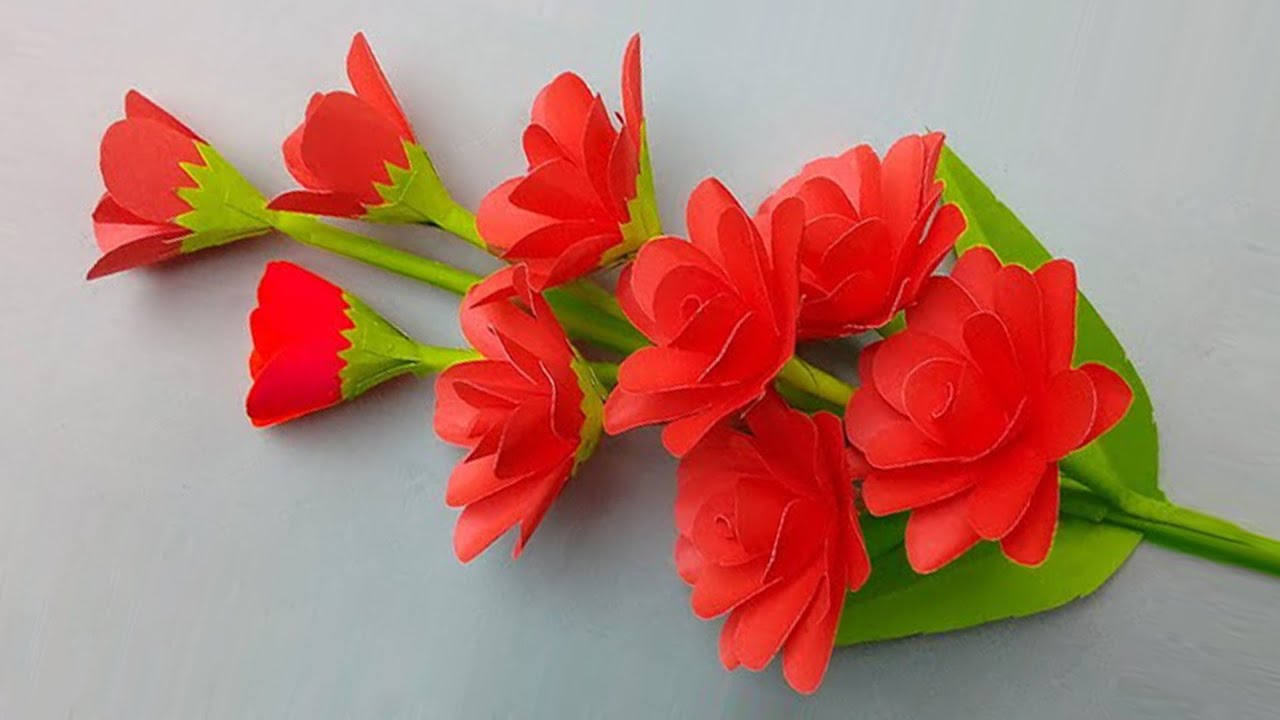Simple and Beautiful Paper Flowers For Any Occasion at Home  // DIY Flower Making Ideas