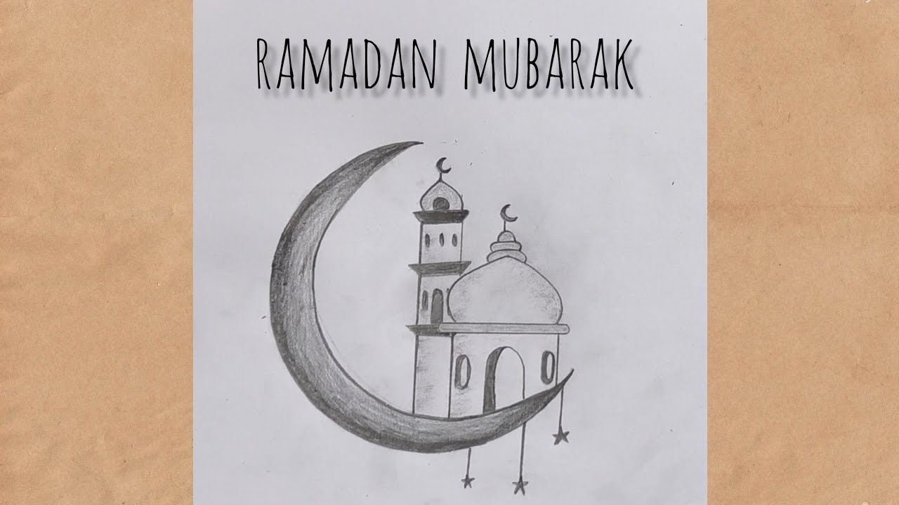 How to draw Mosque and Moon | খুব সহজে চাঁদ ও মসজিদের ছবি আঁকা শিখুন #easydrawing #ramadan #drawing 