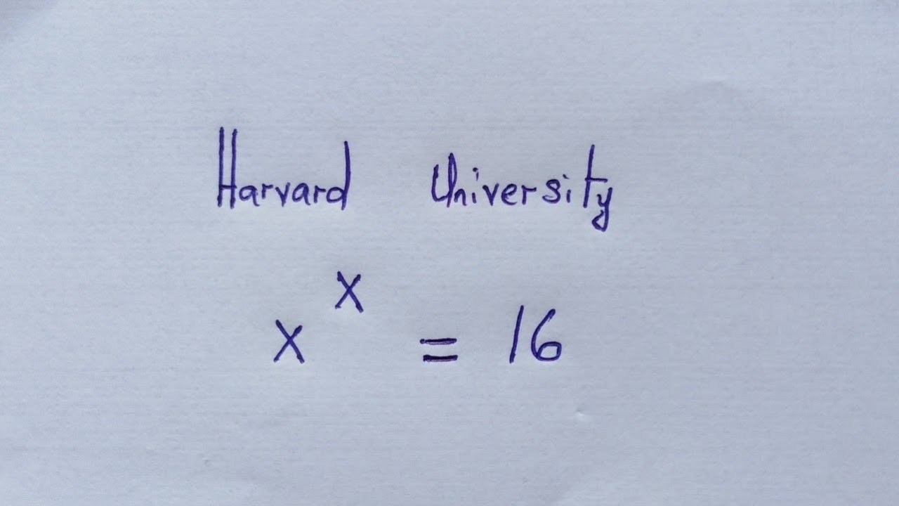 Harvard University Entrance Exam Question | Can you solve ?