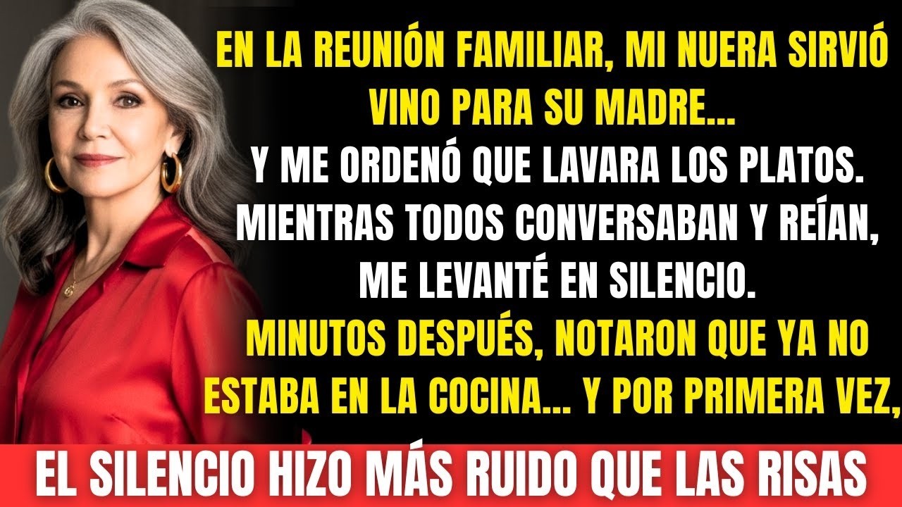 Mi nuera sirvió vino para su madre y me ordenó lavar los platos … nadie esperaba lo que hice después