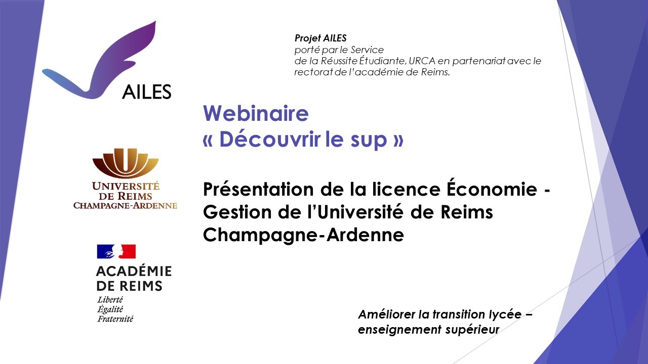 Pr&eacute;sentation licence &Eacute;conomie - gestion
