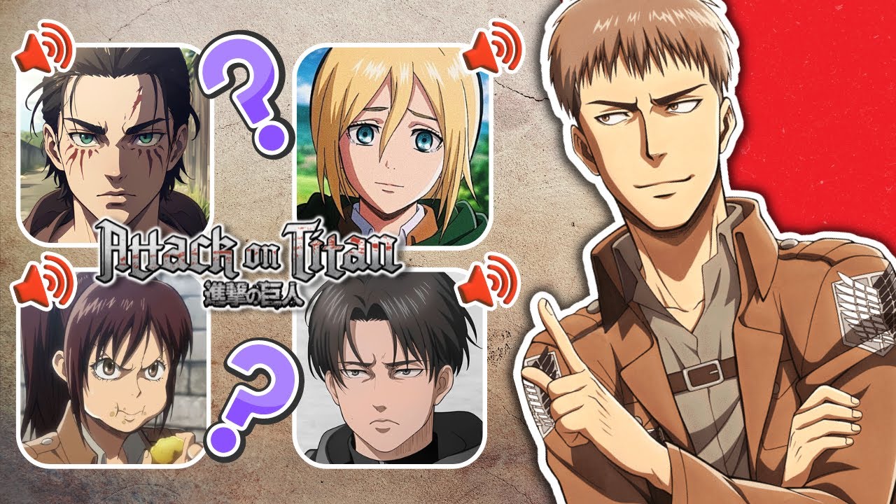 🔊 ATTACK ON TITAN VOICE QUIZ: GUESS THE SHINGEKI NO KYOJIN CHARACTER BY THEIR VOICE ⚔️