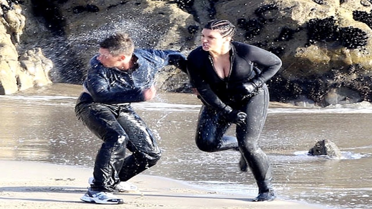 Mixed Fight | Female vs Male | Agent woman beats up men | Includes headscissor