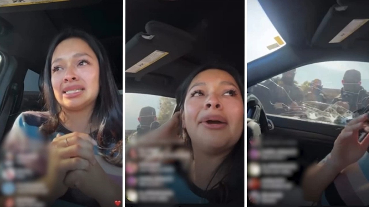 Video shows moments before federal agents shatter El Monte woman's car window