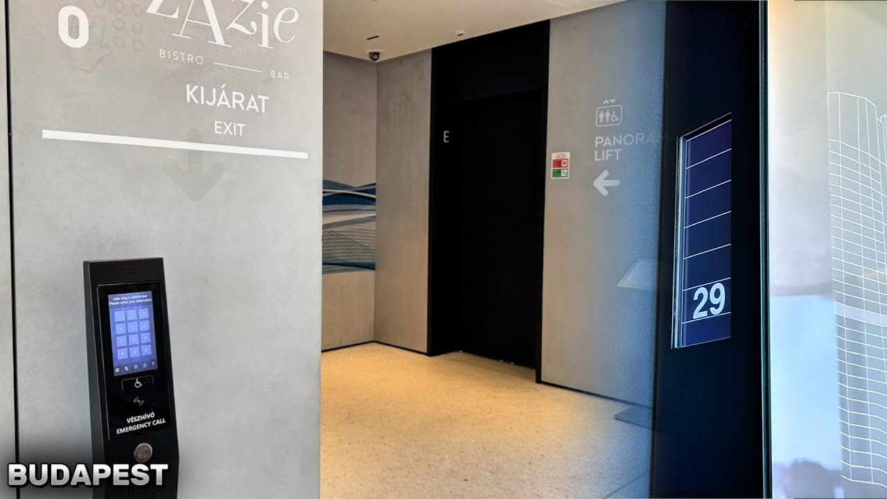 [1.9k SPECIAL] ~ DESTINATION DISPATCH! ~ Fast & Glass New OTIS Lift at MOL Campus, Budapest, Hungary