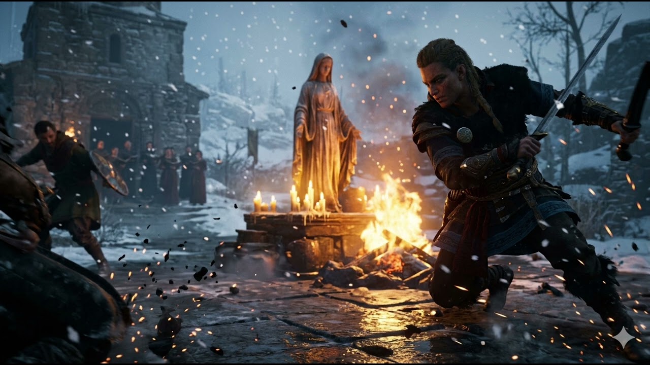 Mary in the Firelight
