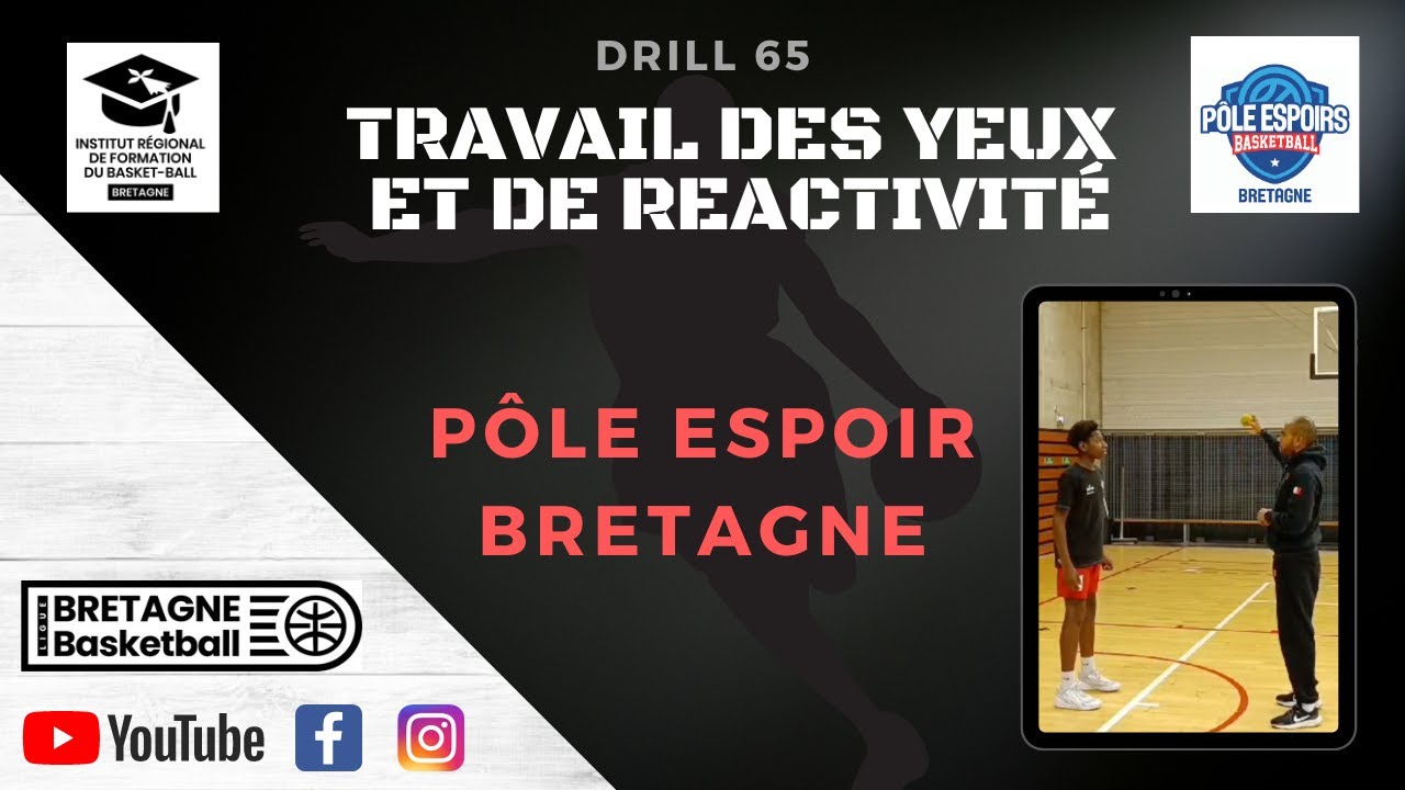 ➡️ Drill 65 : Travail des yeux 👁️ et de la réactivité 🏀