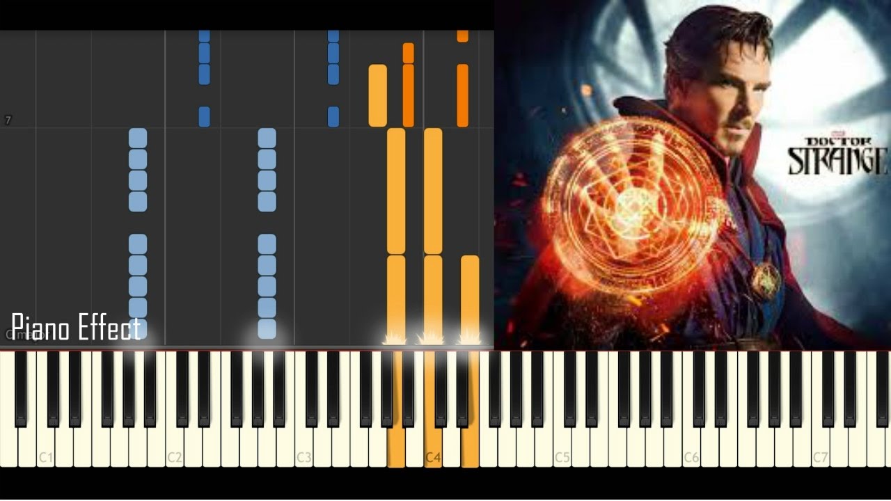 Doctor Strange - Main Theme (Piano Tutorial Synthesia)