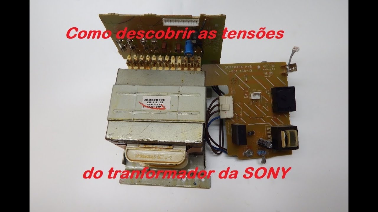 Descobrindo as tensões do transformador da sony