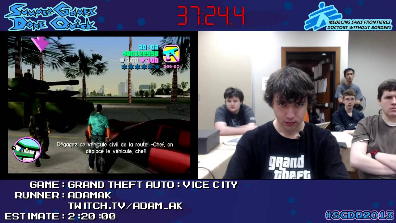 Grand Theft Auto: Vice City - Speed Run (1:56:12) by AdamAK *#SGDQ 2013* [PC]