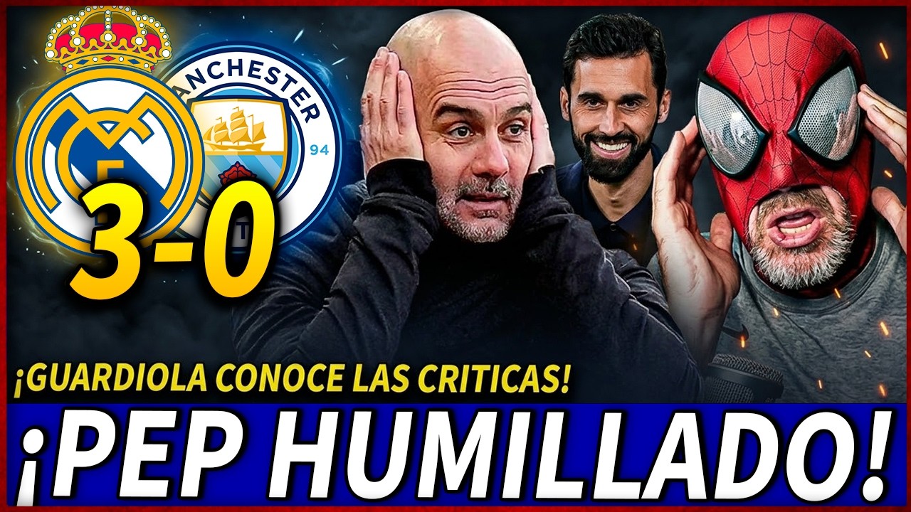 🤯¡PEP GUARDIOLA DESTROZADO en INGLATERRA tras el BAÑO del REAL MADRID 3-0 MANCHESTER CITY!