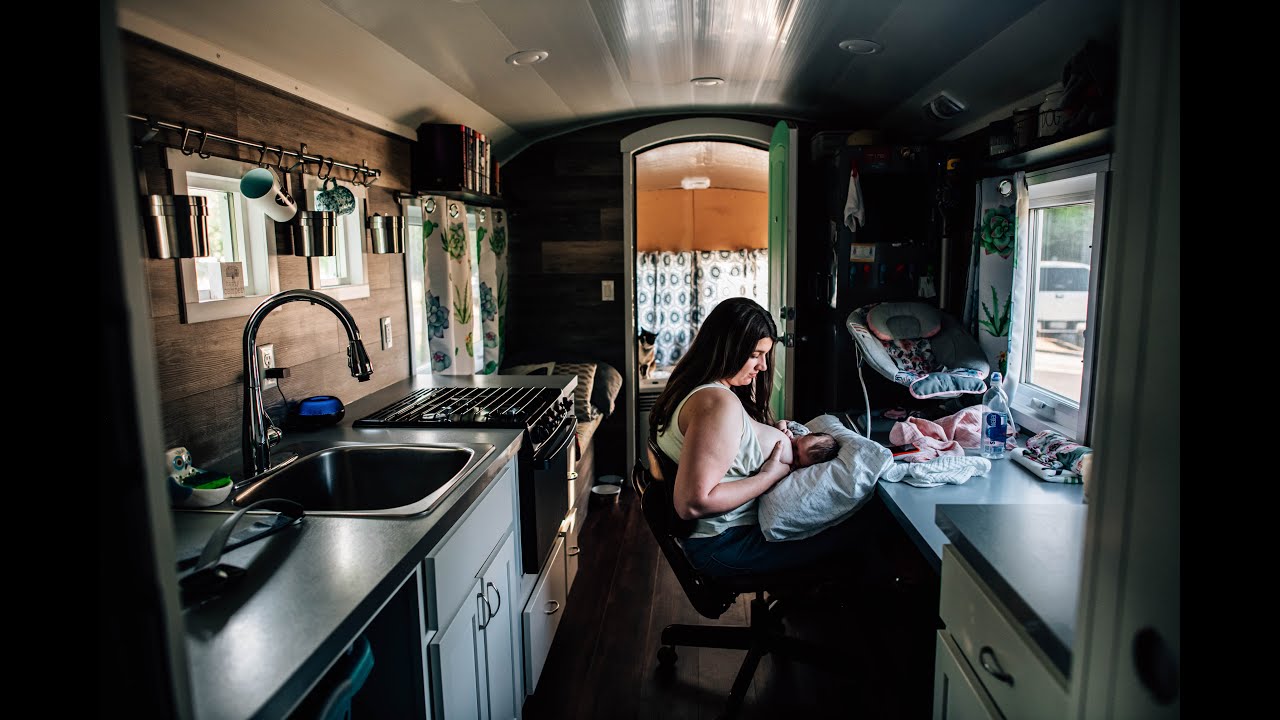 Newborn session in a Skoolie at Fort Meade, Maryland | Sarah Elizabeth Photography and Films