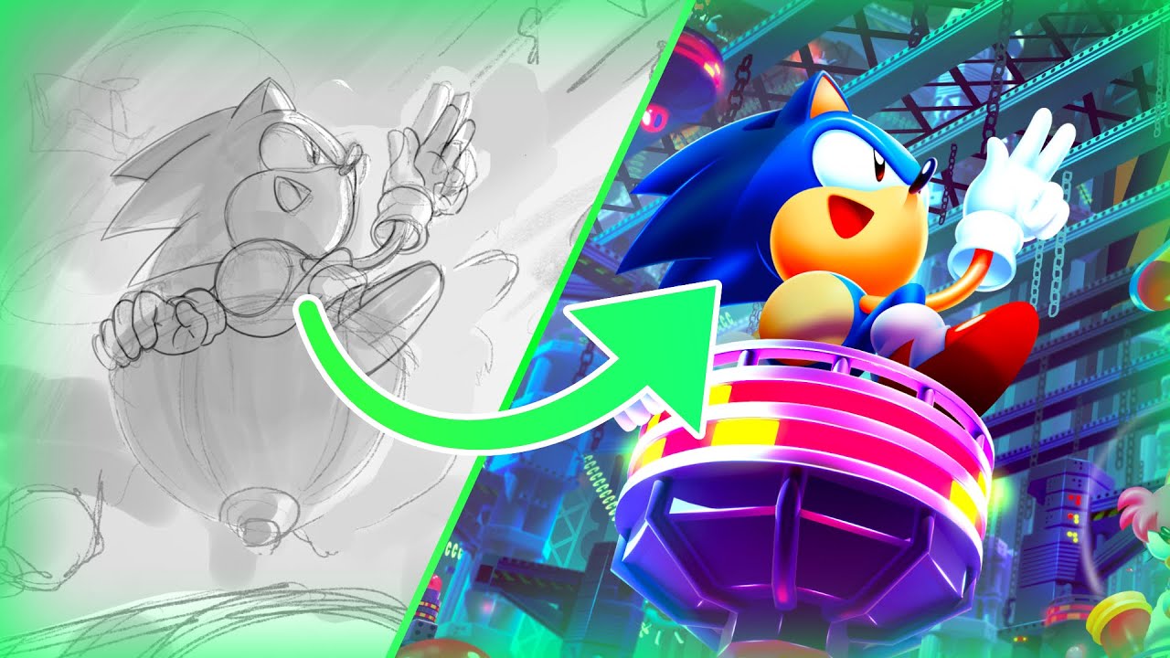How I made this Art for Sonic CD's 30th Anniversary | Art Walkthrough