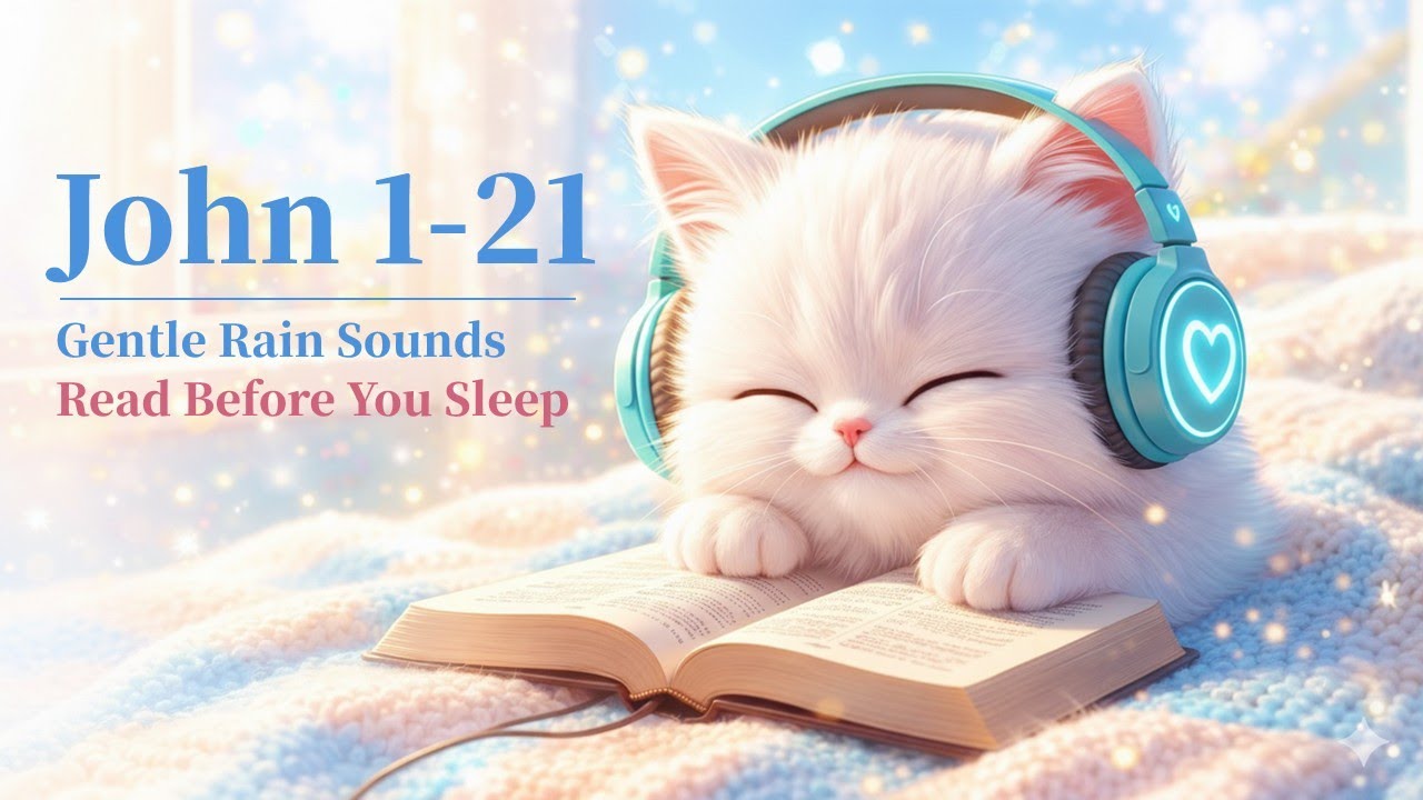 John Chapter 1-21 – Complete Audio Bible with Rain Sounds | Meditation, Healing & Sleep