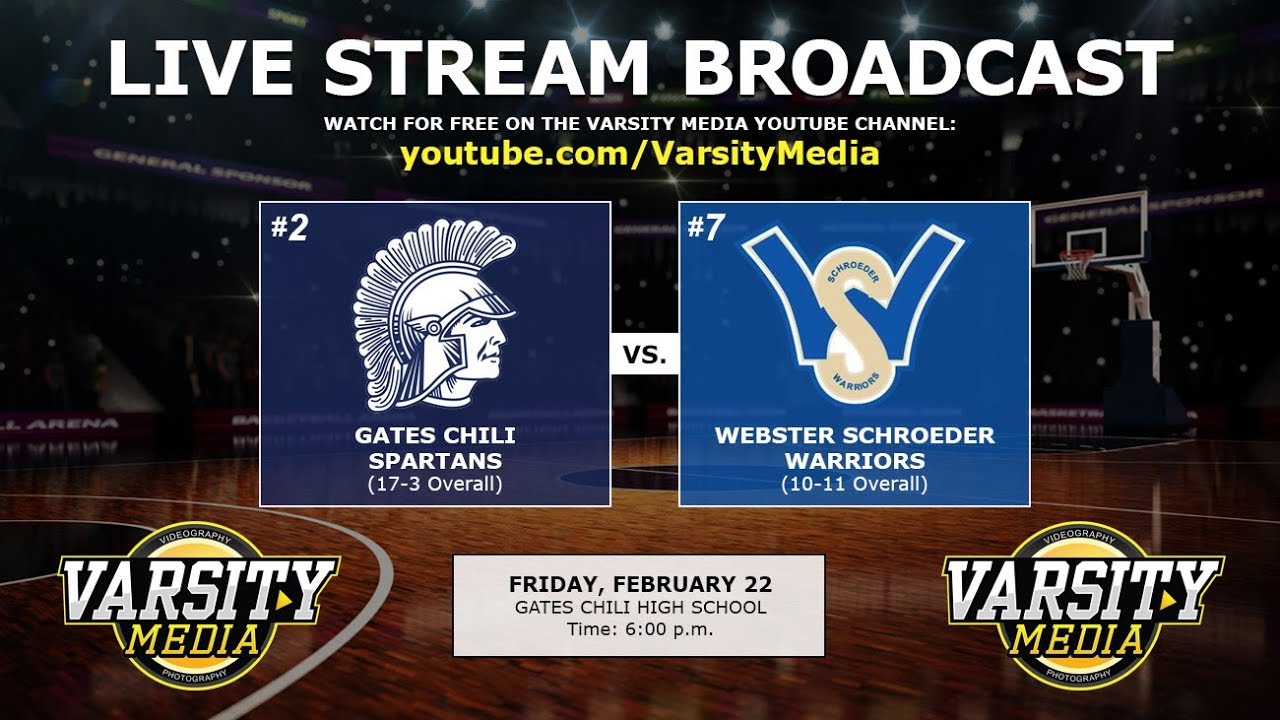 Gates Chili Spartans vs. Schroeder Warriors - Boys Basketball (2.22.2019)