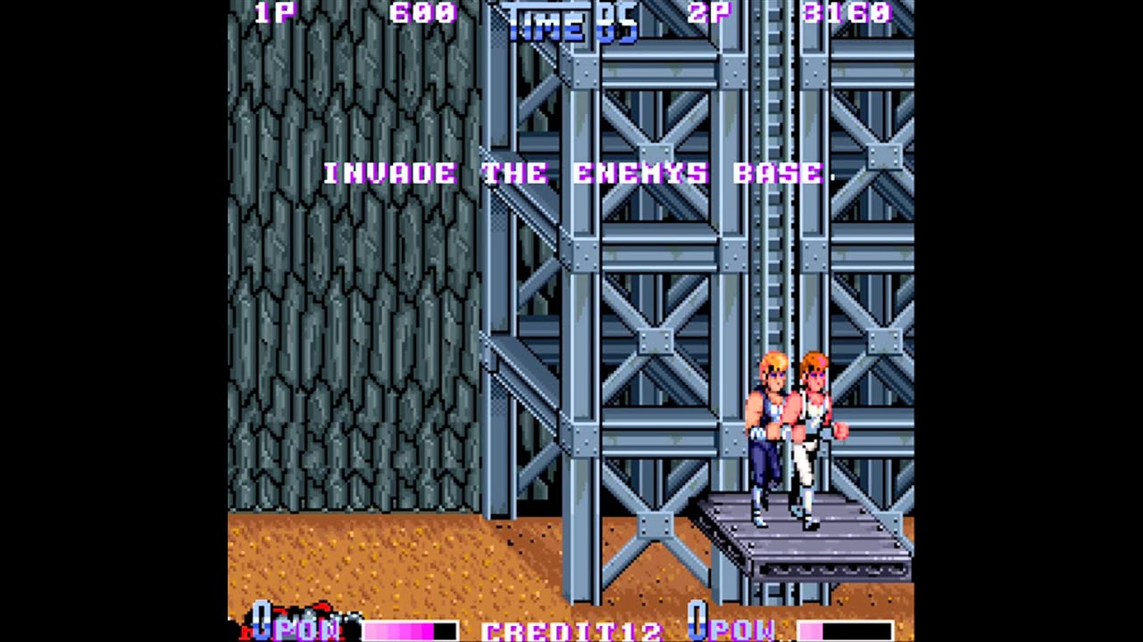 Double Dragon II - The Revenge arcade 2 player Netplay- no slowdown