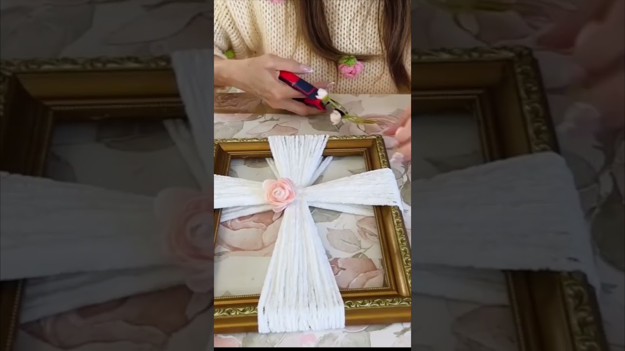 DIY Cross Frame ✝️ #diy