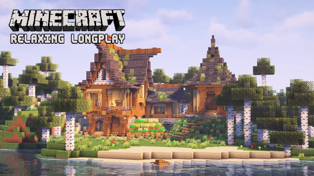 We Built a Cozy Beach Cottage - Minecraft Relaxing Longplay (No Commentary)