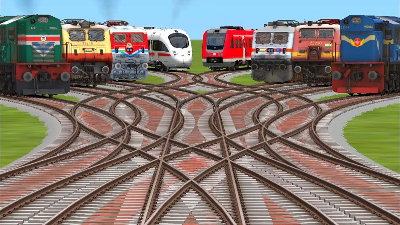 Local train simulator bullet train and electri forest route change running faster train 