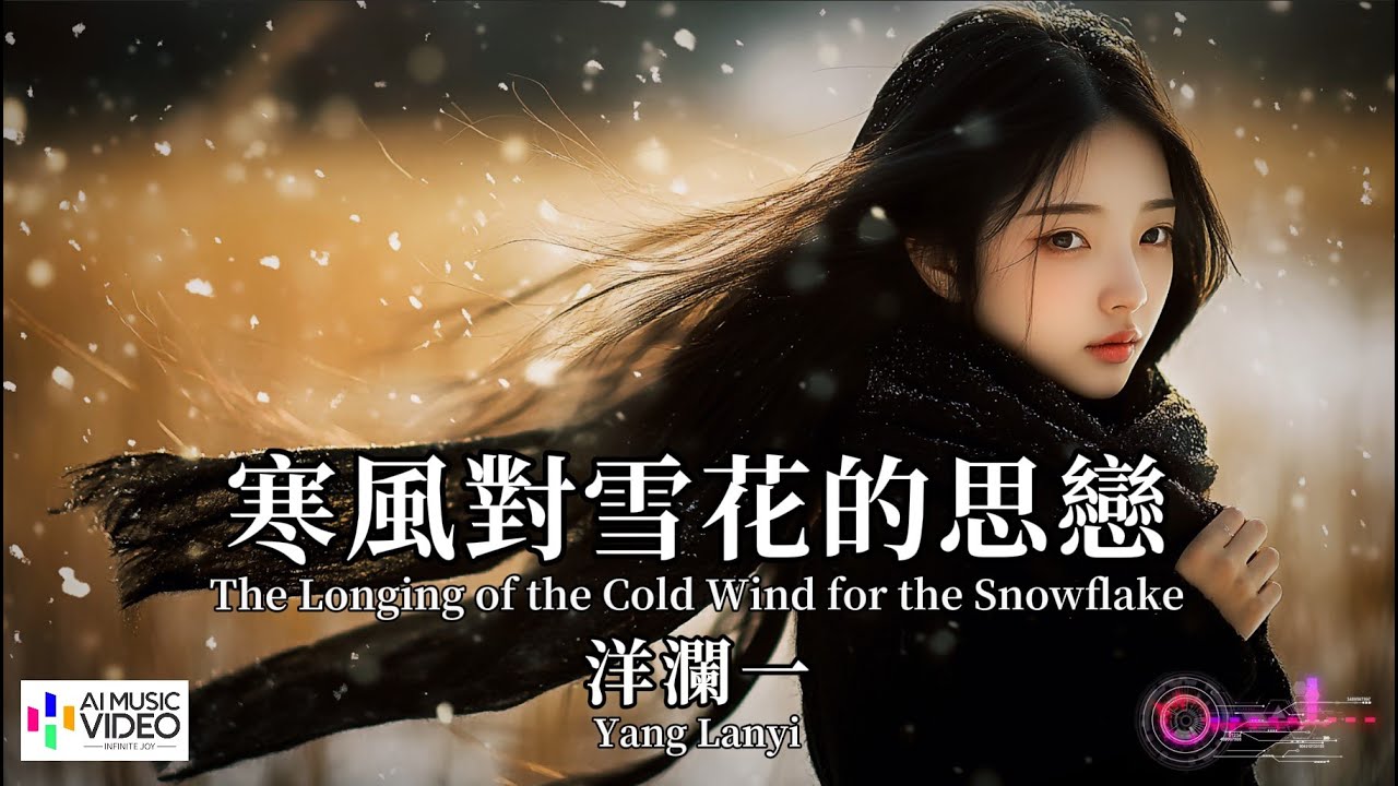 【高清MV】洋瀾一- 寒風對雪花的思戀【Pinyin + Eng Sub | AI音樂視頻 | 繁體拼音英文動態字幕】 Yang Lan Yi 【洋澜一  -  寒风对雪花的思恋】