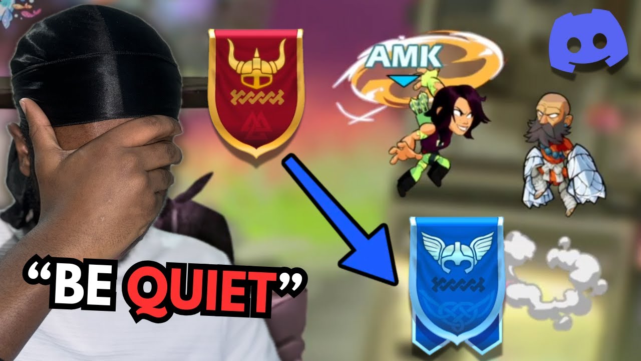 Играю в кроссоверы Brawlhalla в рейтинговом режиме, когда меня запугивают в голосовом чате... (Ча...