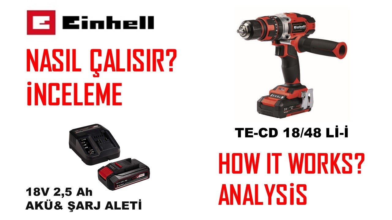 EİNHELL TE-CD 18/48 Lİ-İ #reklam AKÜLÜ DARBELİ MATKAP & 2,5 Ah AKÜ İNCELEMESİ