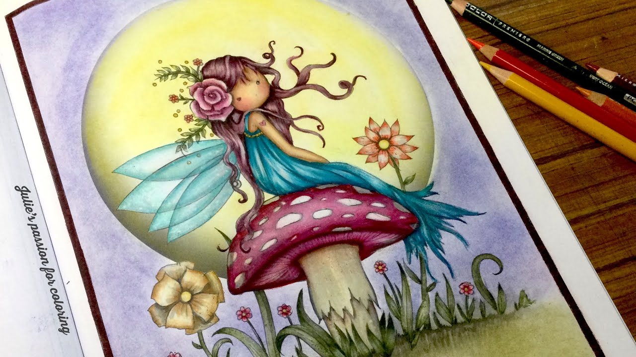 WHIMSICAL WONDERS by Molly Harrison - prismacolor pencils - color along