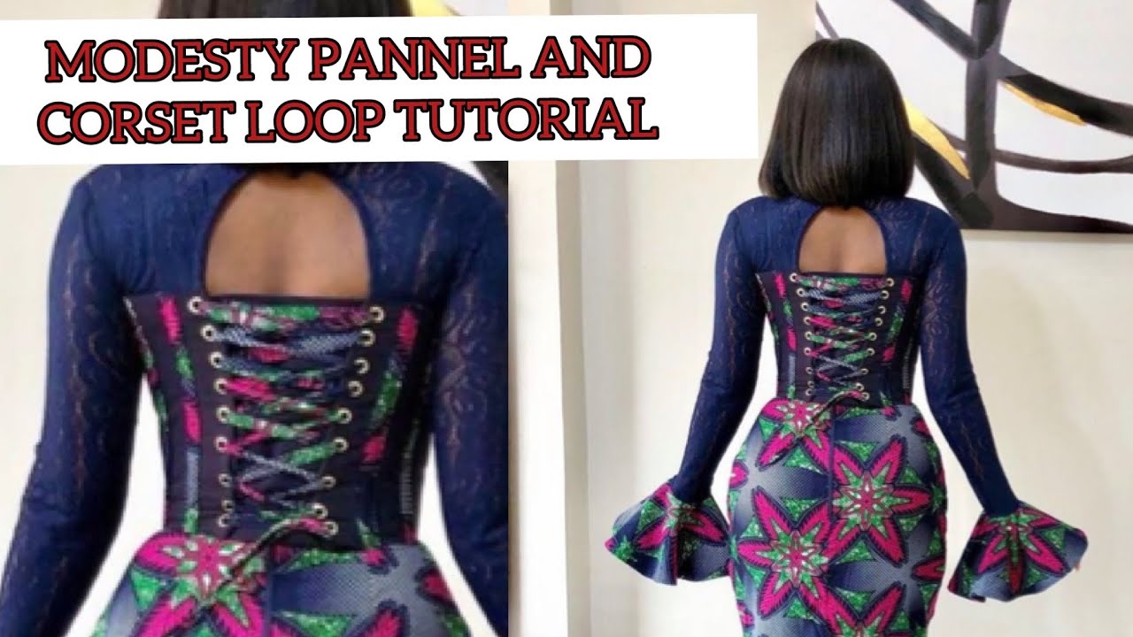 How to CUT and SEW a modesty panel || loop cover for corset | beginners friendly
