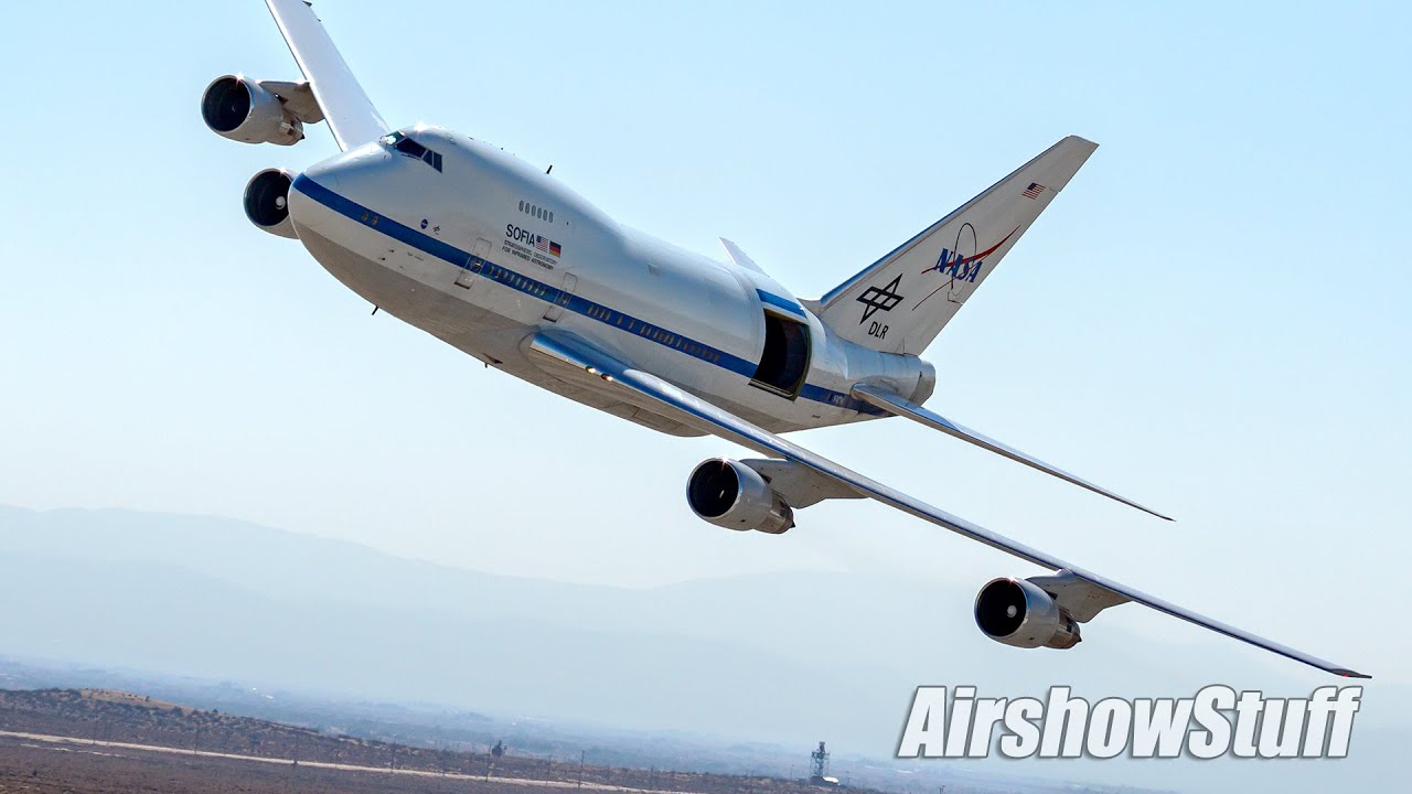 747 SOFIA Low Flybys and Interior Tour - Edwards AFB Airshow 2022